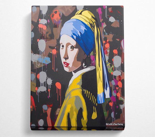  A Canvas Print of A Girl With A Poor Earring Canvas Print