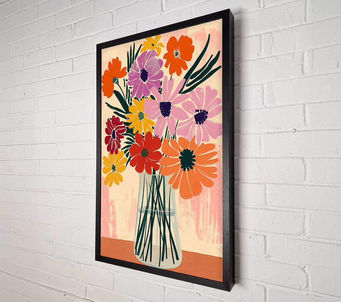  A Canvas Print of Abstract Floral Arrangement Canvas Wall Art