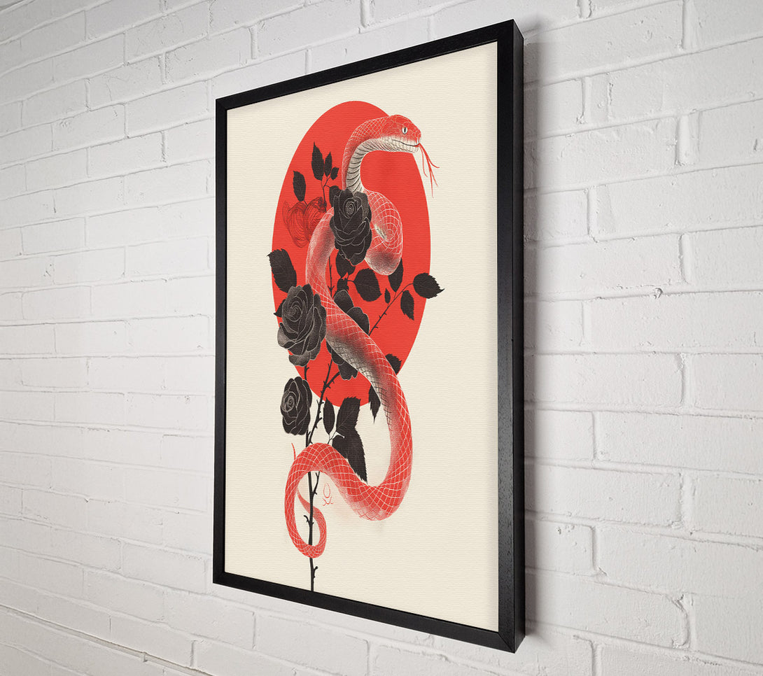  A Canvas Print of The Snake And The Roses Canvas Wall Art