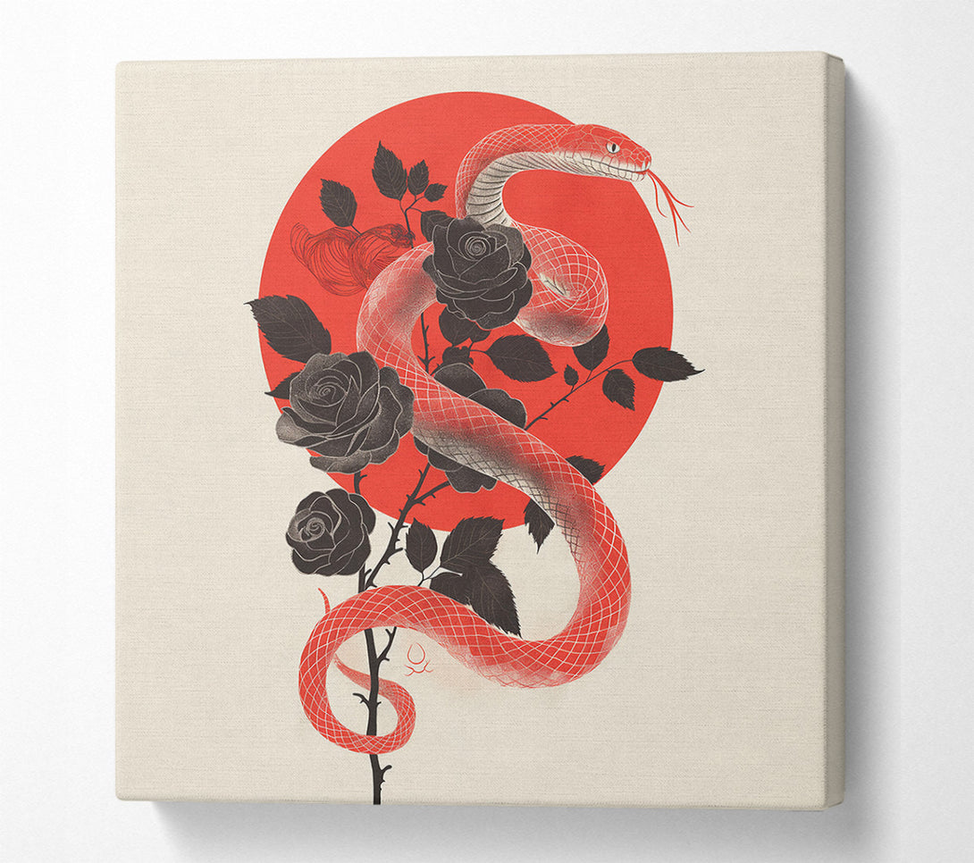  A Canvas Print of The Snake And The Roses Canvas Wall Art