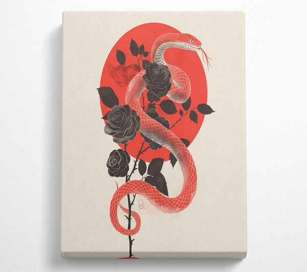  A Canvas Print of The Snake And The Roses Canvas Wall Art