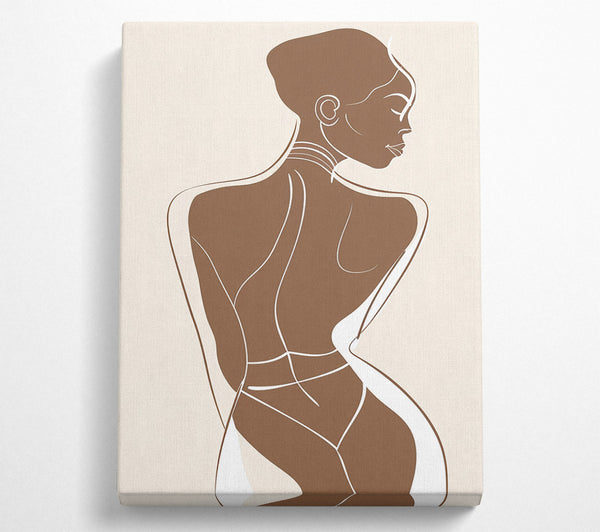  A Canvas Print of Cocoa Curves Canvas Print