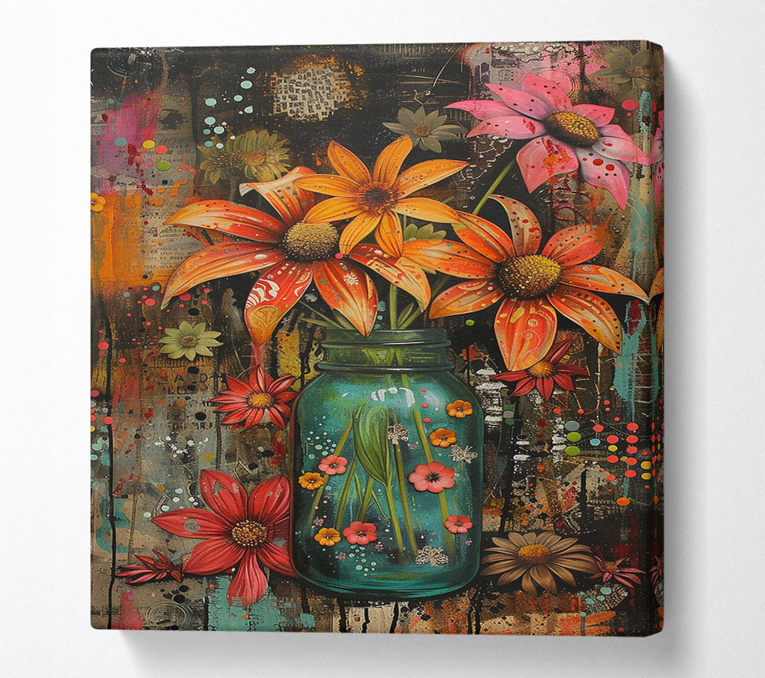  A Canvas Print of A Burst Of Color Canvas Print