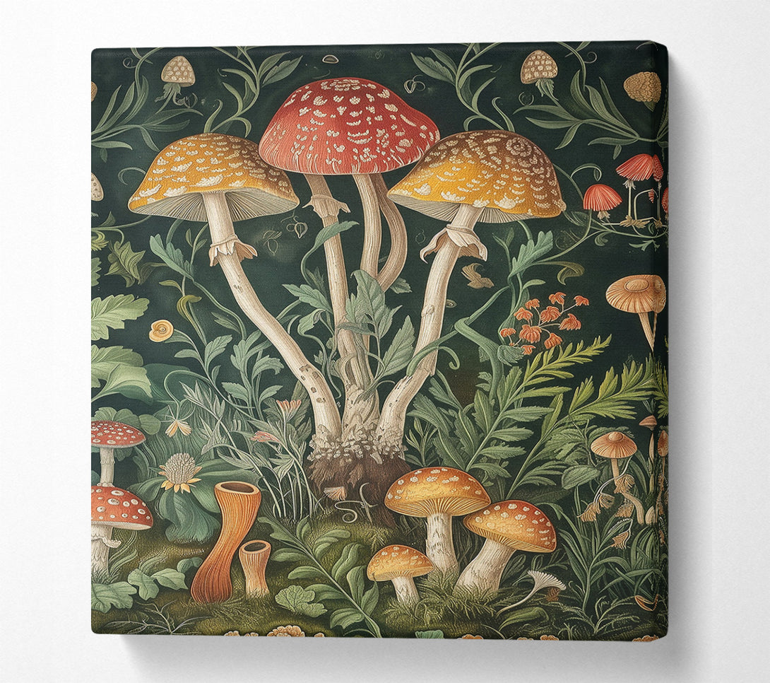  A Canvas Print of Mycosymbiote Garden Canvas Wall Art