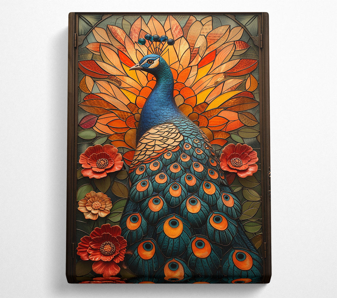  A Canvas Print of Peacock In The Garden Canvas Print