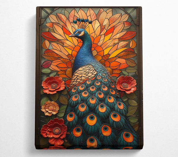  A Canvas Print of Peacock In The Garden Canvas Print
