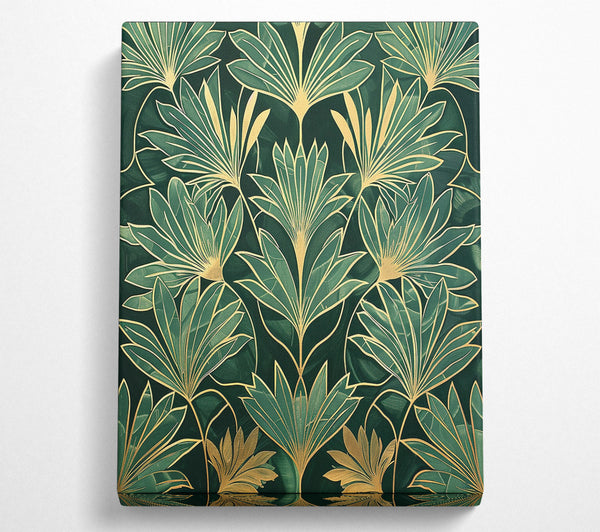  A Canvas Print of Deco Palms Canvas Art