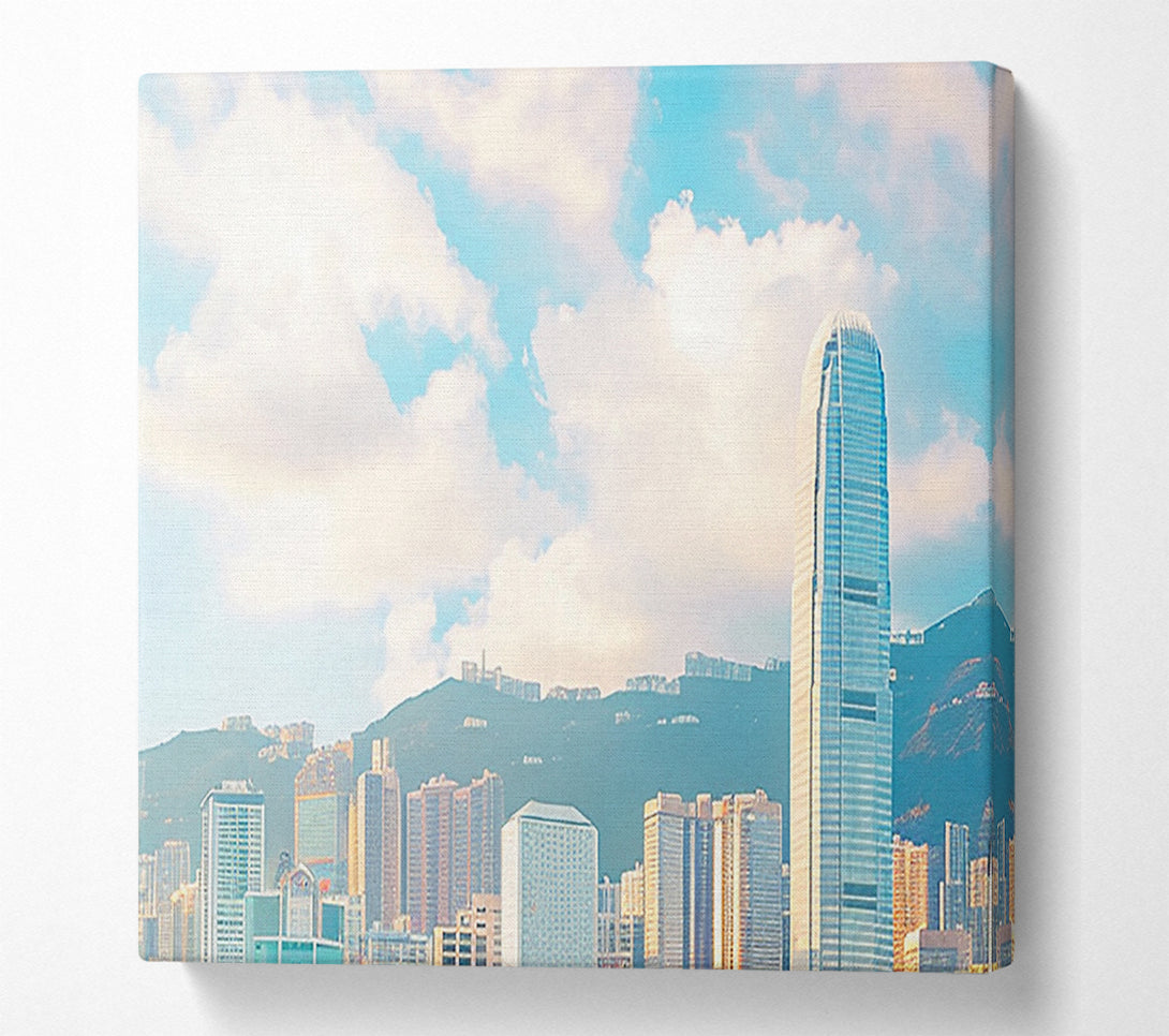  A Canvas Print of City Of Glass And Steel Canvas Print
