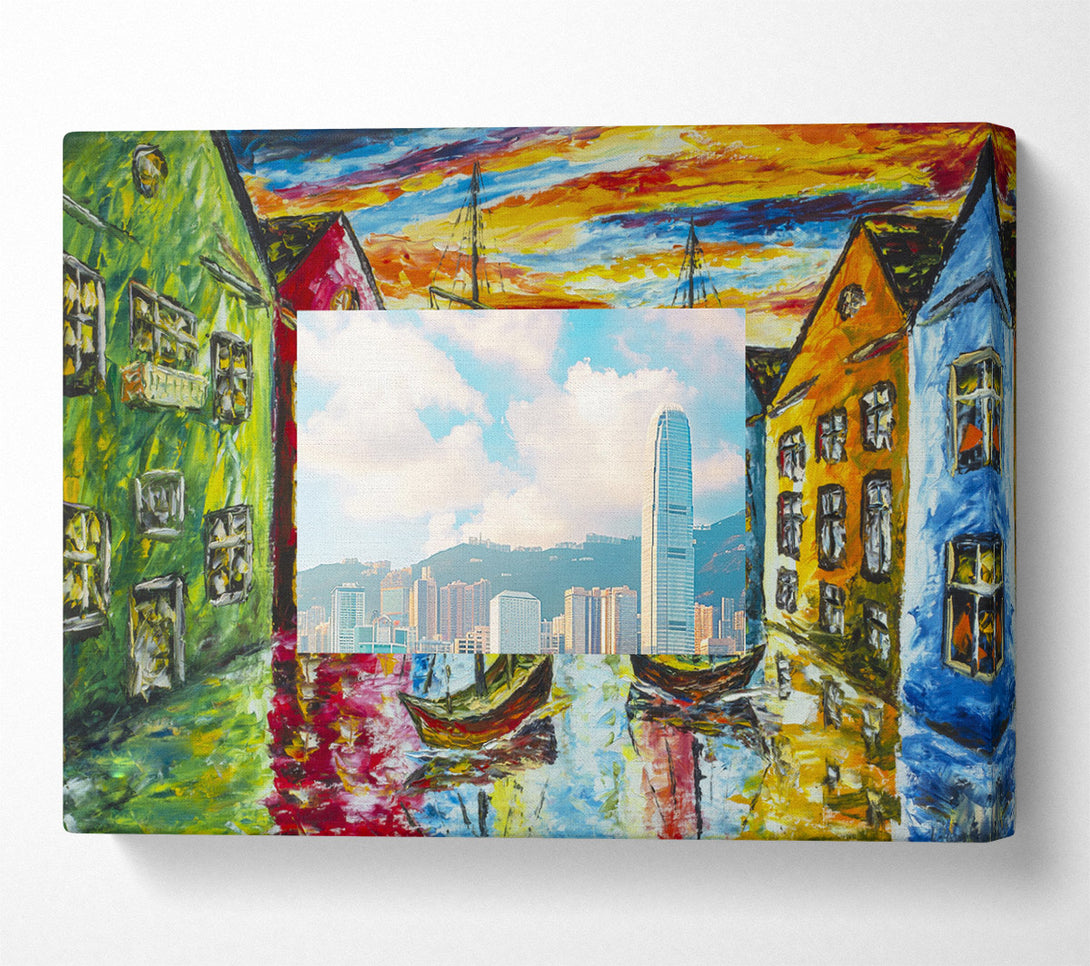  A Canvas Print of City Of Glass And Steel Canvas Print