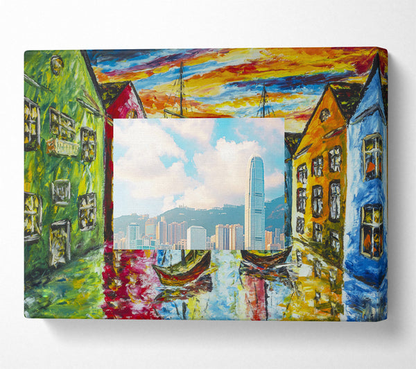  A Canvas Print of City Of Glass And Steel Canvas Print