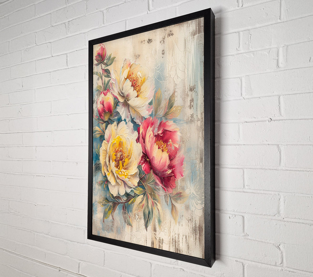  A Canvas Print of Vintage Peonies Canvas Art