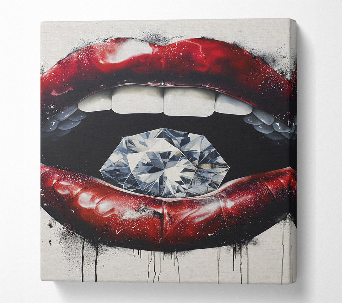  A Canvas Print of Diamond Lips Canvas Wall Art