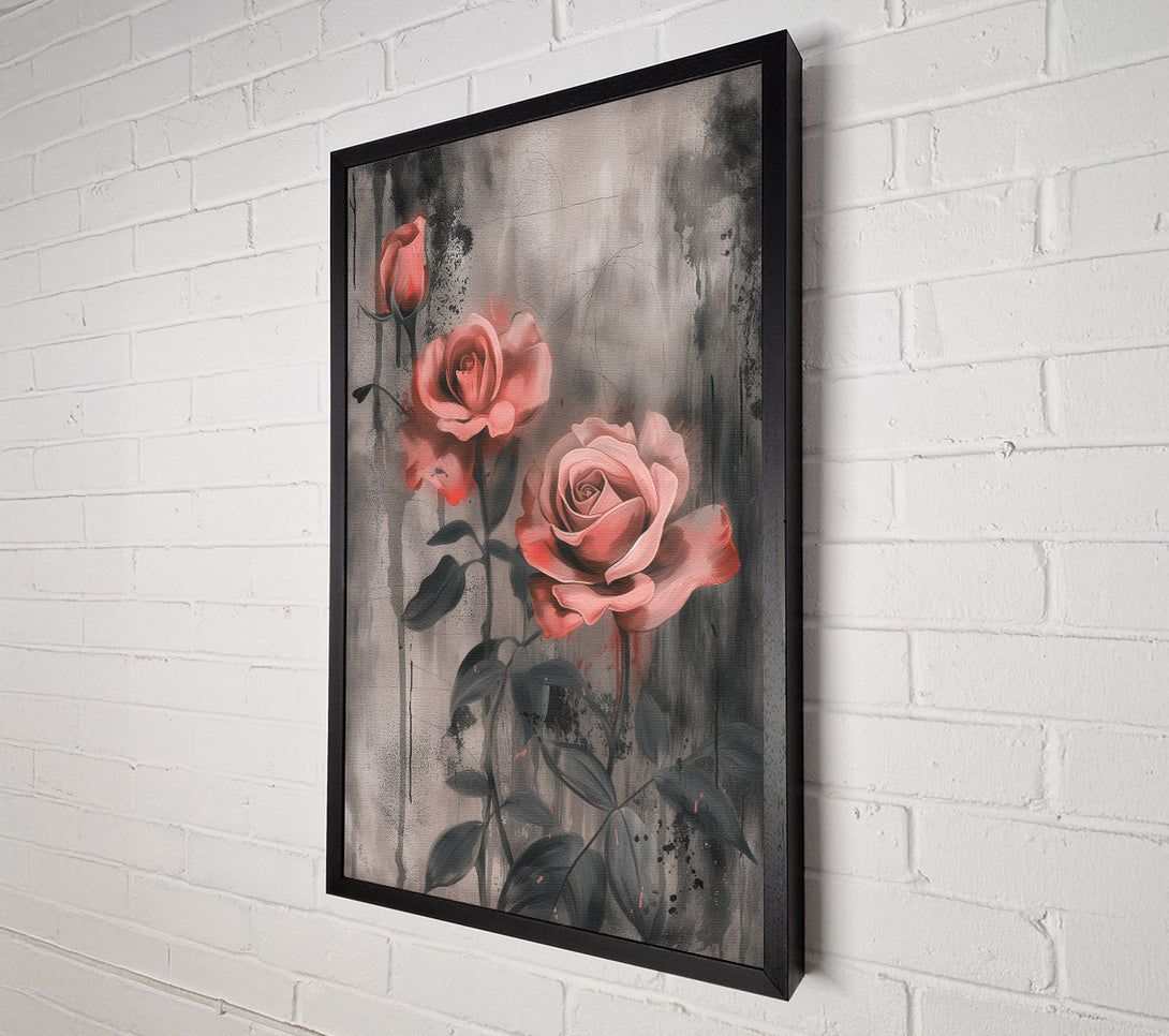  A Canvas Print of Crimson Roses Canvas Wall Art
