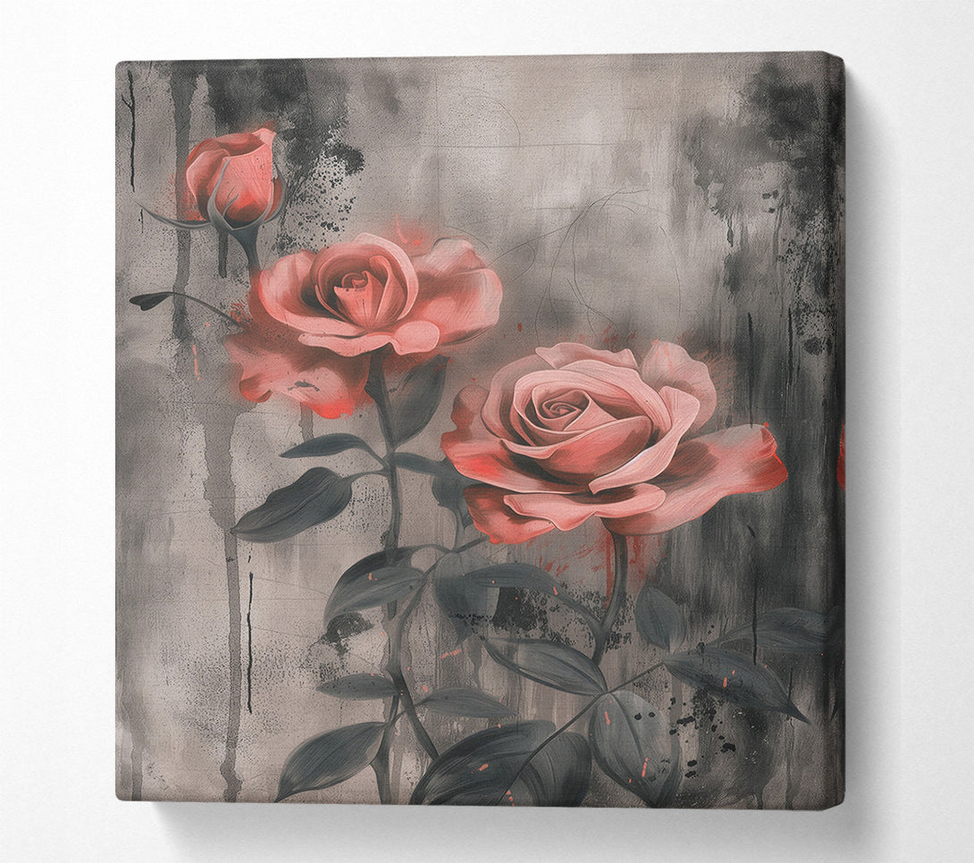  A Canvas Print of Crimson Roses Canvas Wall Art