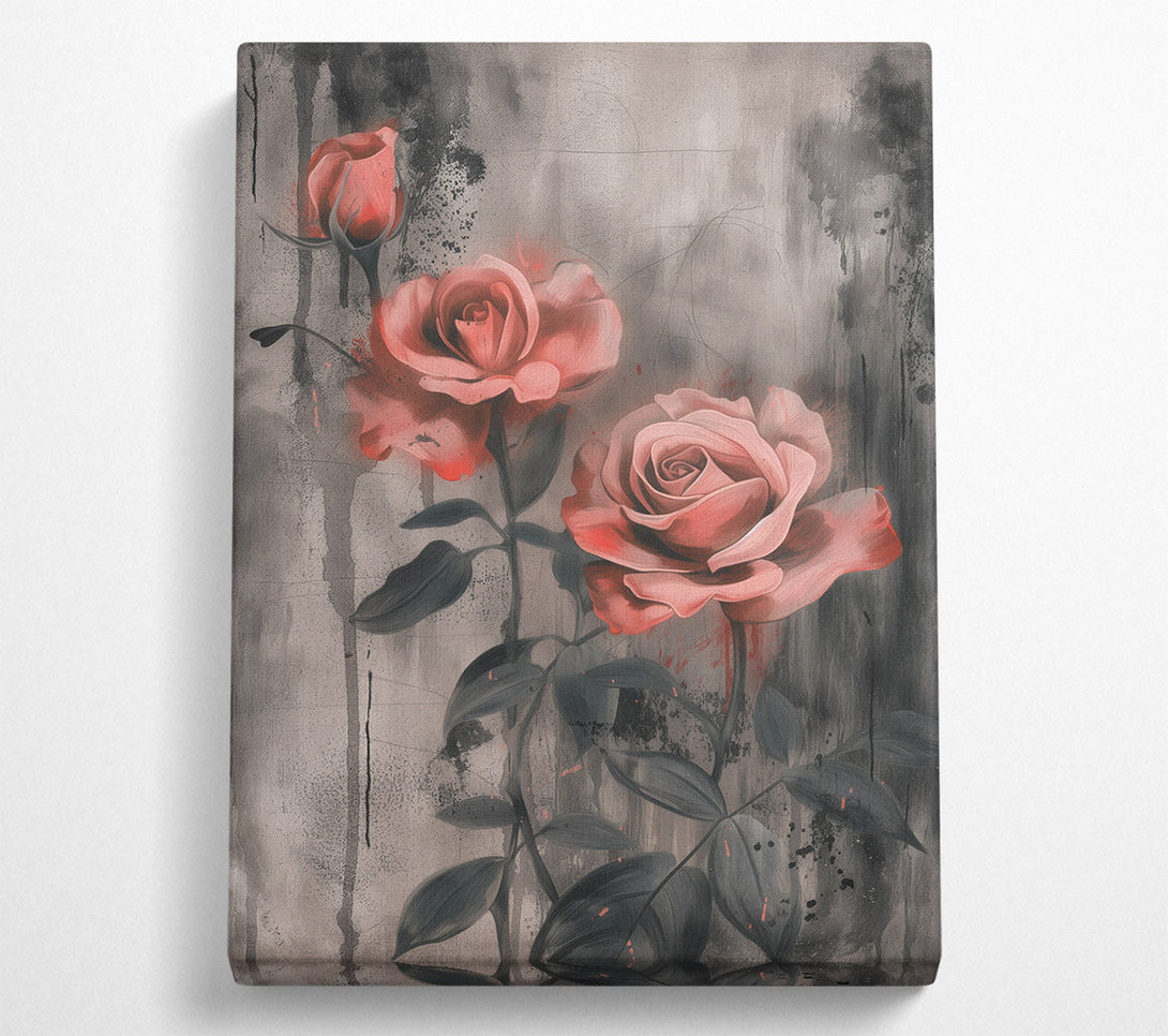  A Canvas Print of Crimson Roses Canvas Wall Art