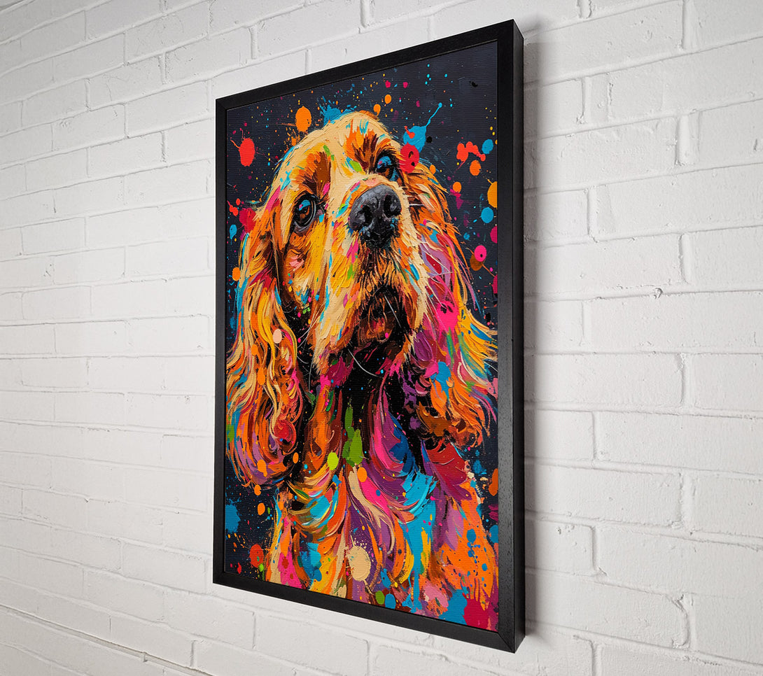  A Canvas Print of A Colorful汪 Canvas Print