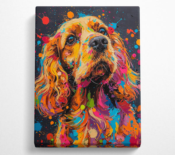  A Canvas Print of A Colorful汪 Canvas Print