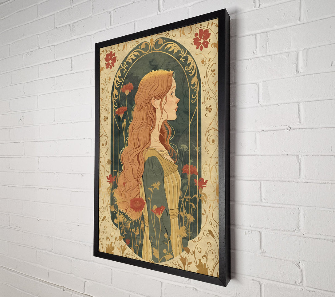 A Canvas Print of The Lady Of The Flowers Canvas Wall Art
