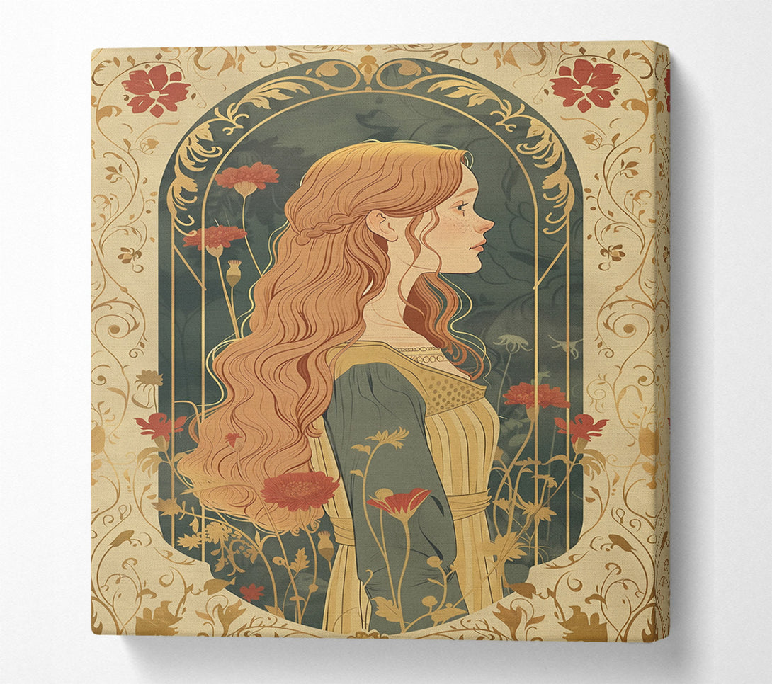  A Canvas Print of The Lady Of The Flowers Canvas Wall Art