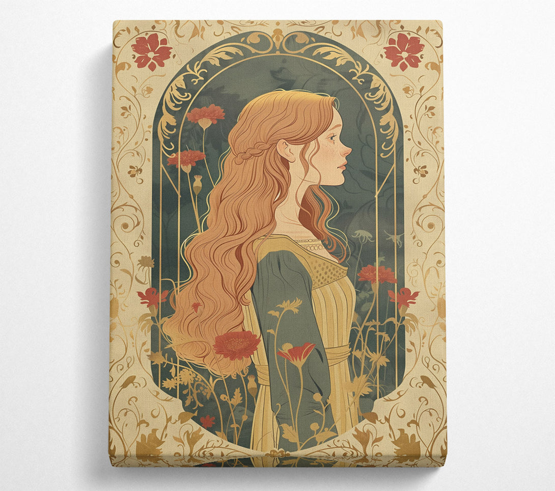  A Canvas Print of The Lady Of The Flowers Canvas Wall Art
