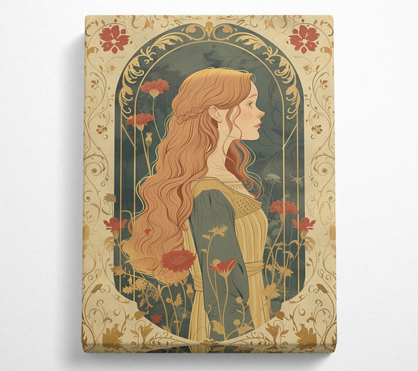  A Canvas Print of The Lady Of The Flowers Canvas Wall Art