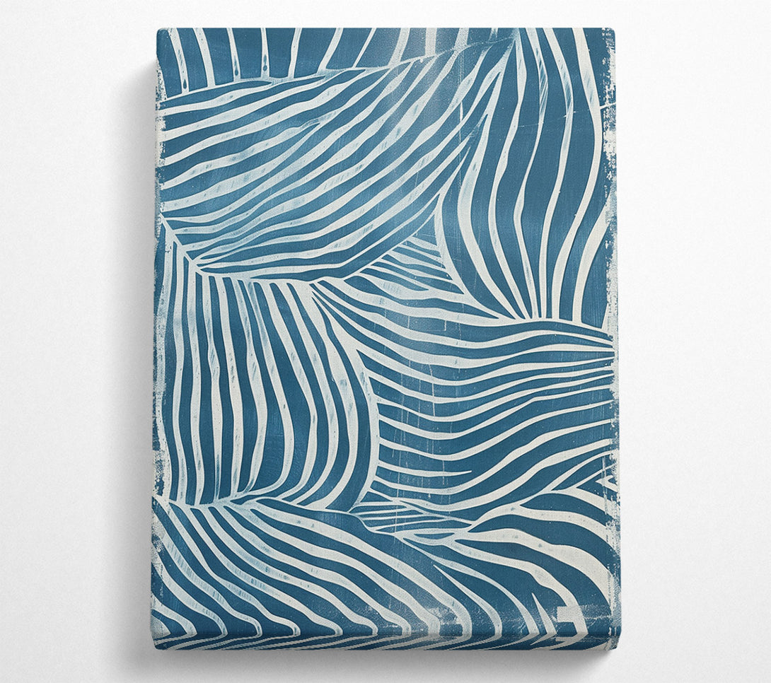  A Canvas Print of Swirling Blue Leaves Canvas Print