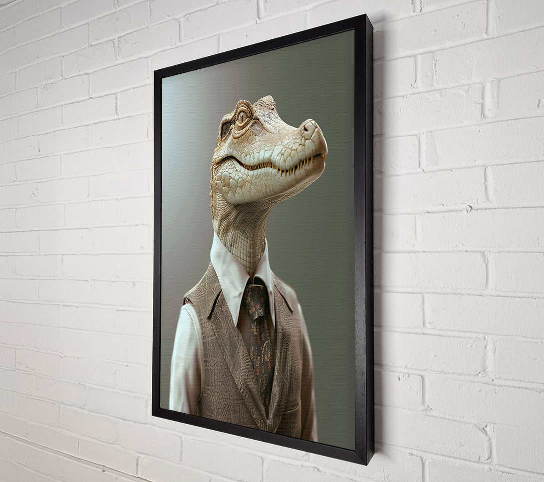  A Canvas Print of How About The Business Crocodile ? Canvas Art