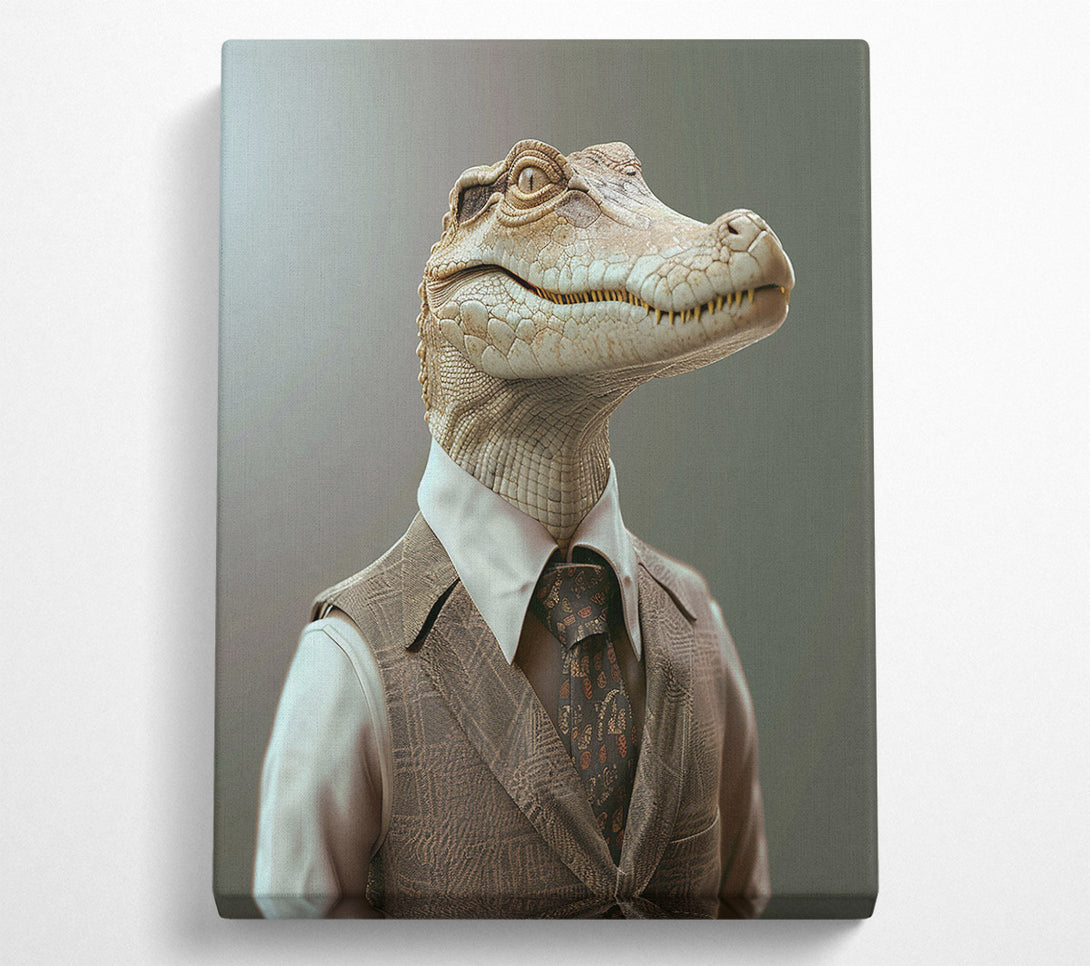 A Canvas Print of How About The Business Crocodile ? Canvas Art