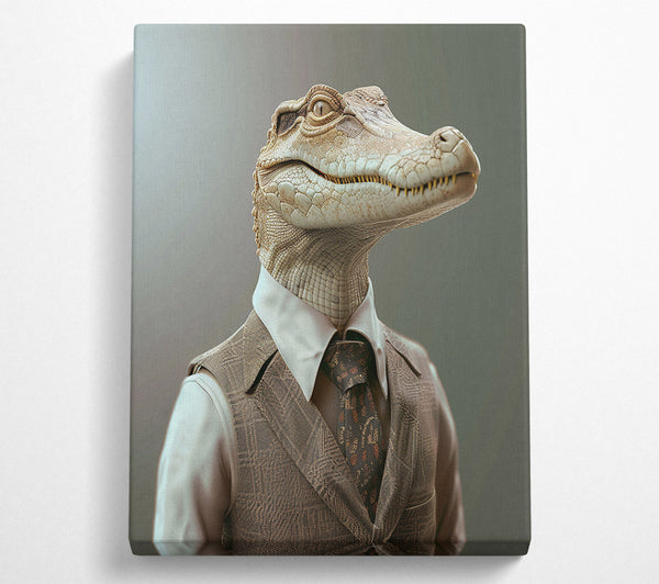  A Canvas Print of How About The Business Crocodile ? Canvas Art