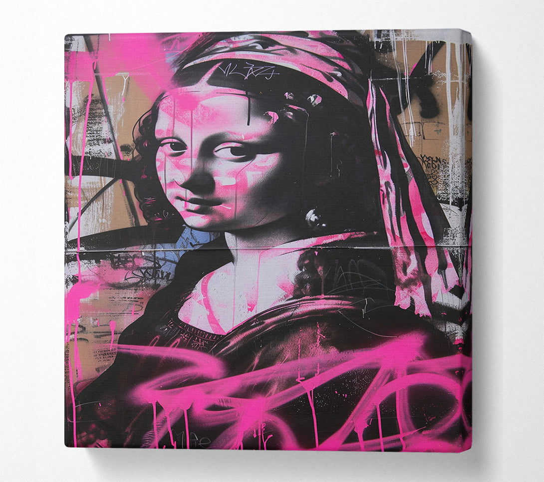  A Canvas Print of Mona Lisa Graffiti Canvas Wall Art