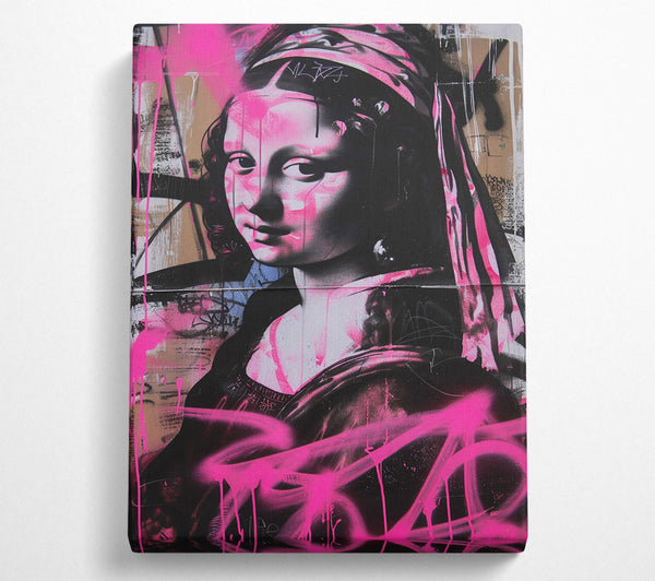  A Canvas Print of Mona Lisa Graffiti Canvas Wall Art