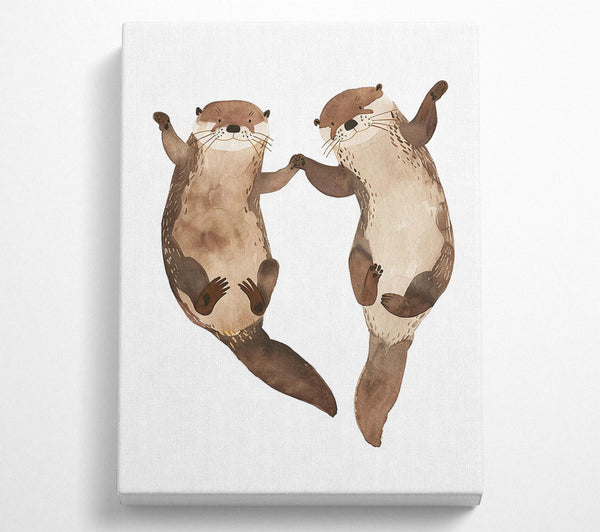  A Canvas Print of Otter Joy Canvas Wall Art
