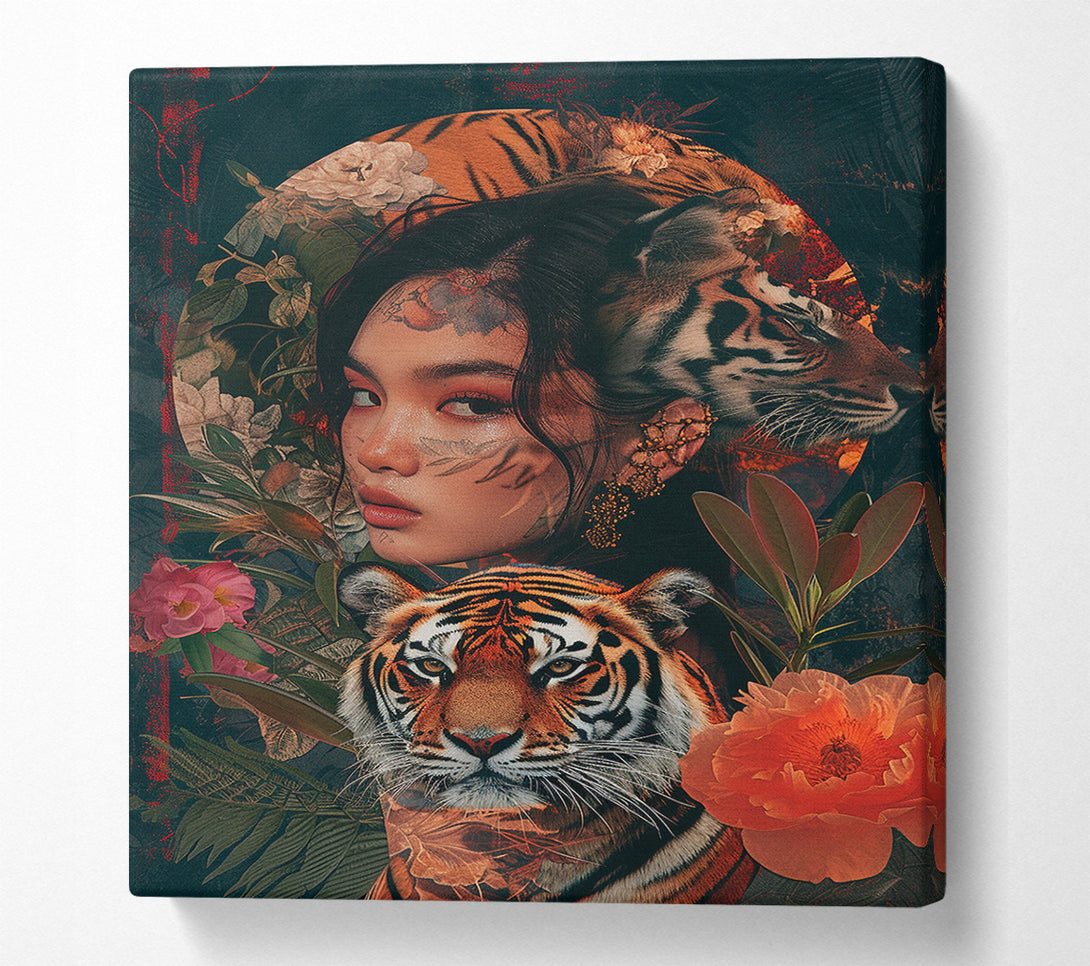 A Canvas Print of The🐅 Tigress🐅 And The Girl Canvas Art