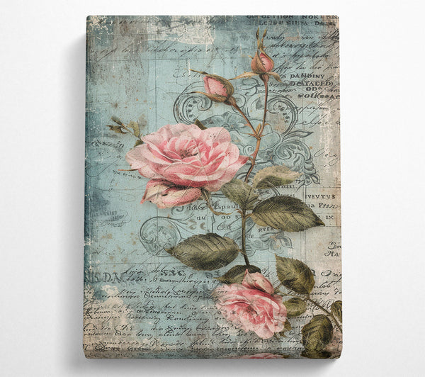 A Canvas Print of Vintage Rose Canvas Art