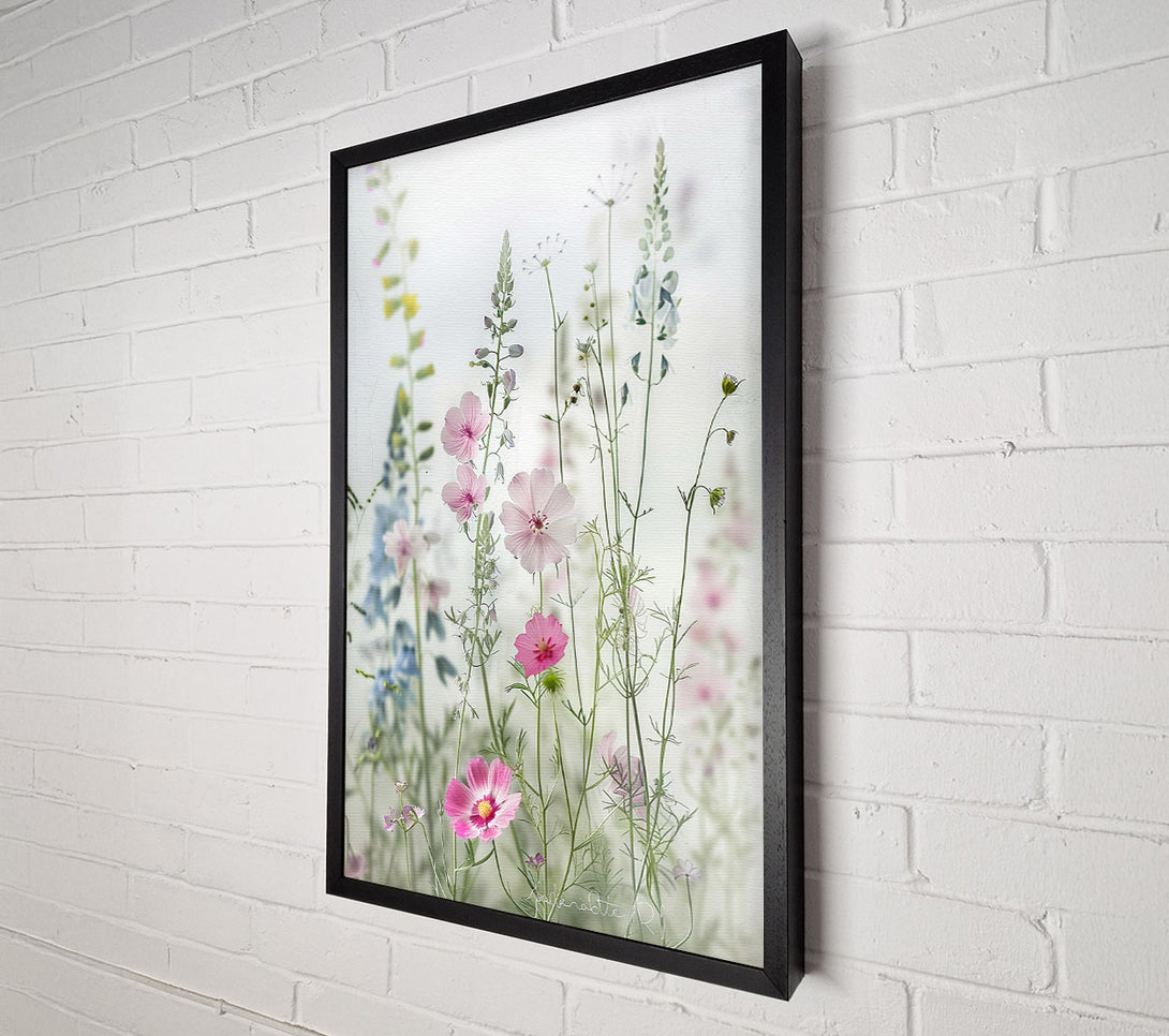  A Canvas Print of A Field Of Flowers Canvas Print