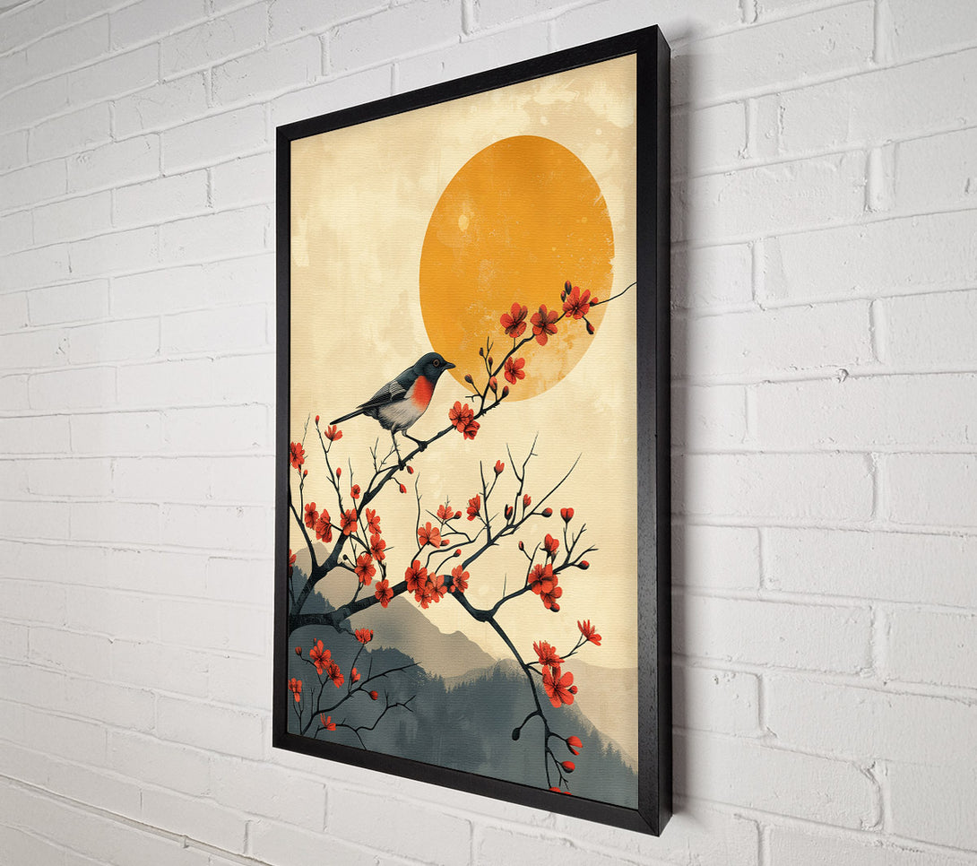  A Canvas Print of Bird On A Branch Canvas Art