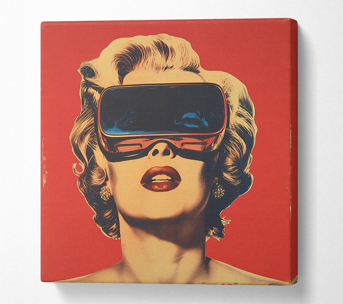  A Canvas Print of Marilyn In Virtual Reality Canvas Wall Art