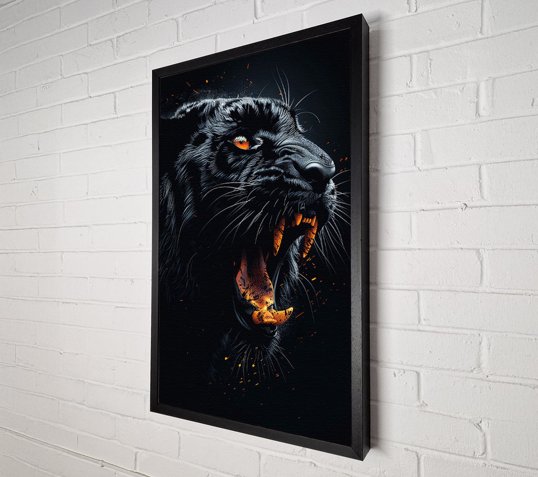  A Canvas Print of The Panther'S Roar Canvas Art