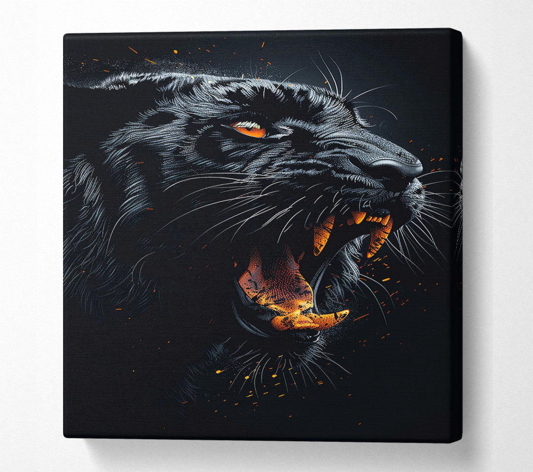  A Canvas Print of The Panther'S Roar Canvas Art