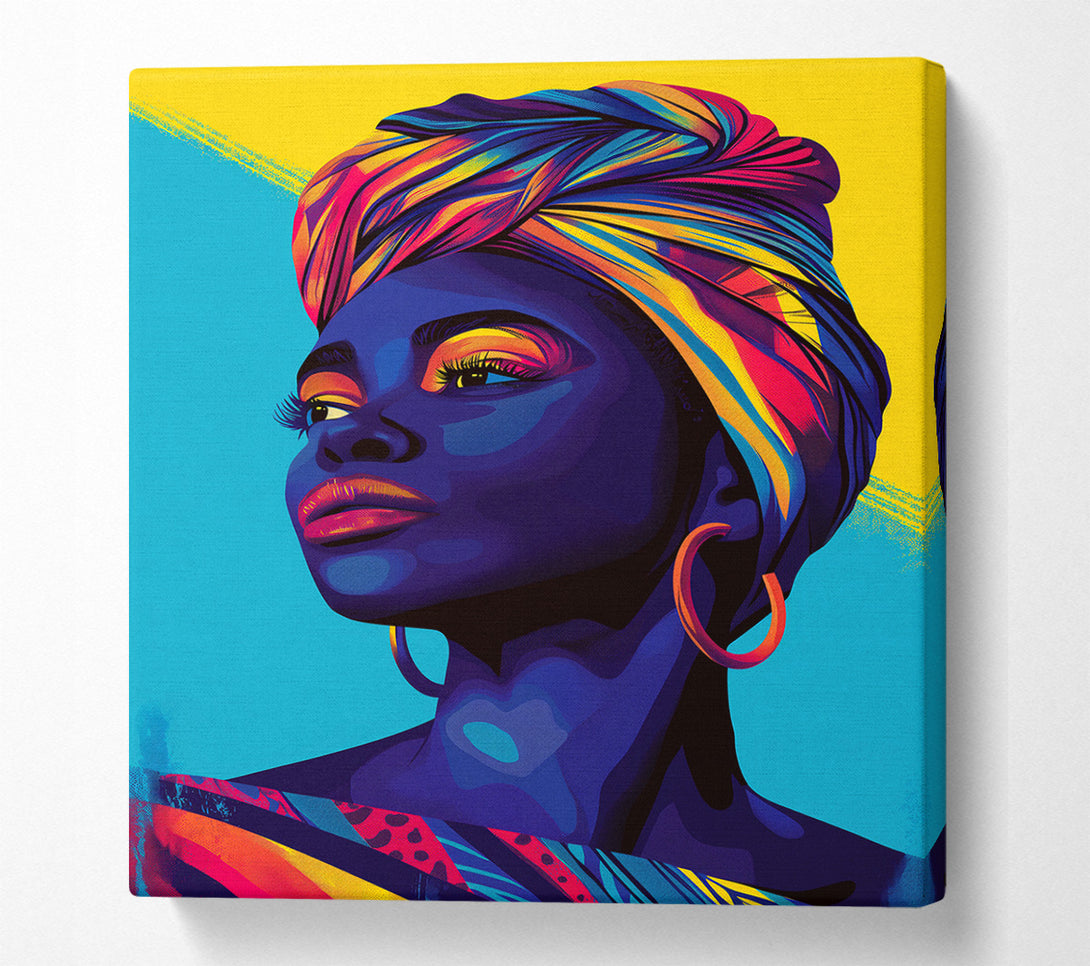 A Canvas Print of Afro Queen Canvas Wall Art