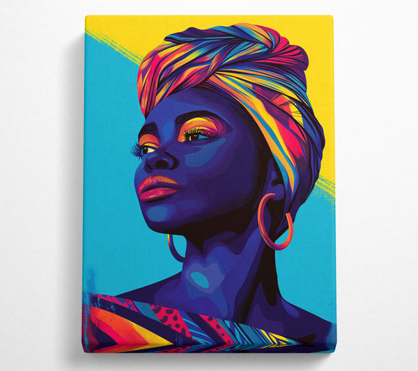  A Canvas Print of Afro Queen Canvas Wall Art
