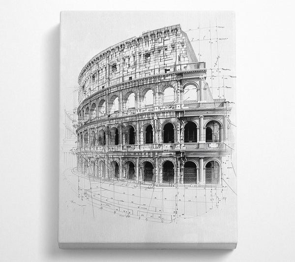  A Canvas Print of The Colosseum: A Blueprint For Eternity Canvas Wall Art