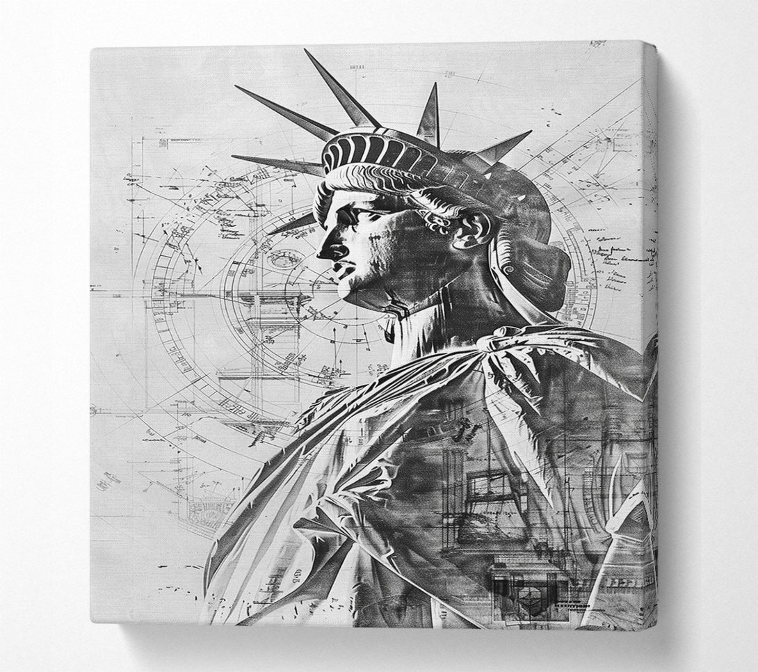  A Canvas Print of Lady Liberty Unveiled Canvas Art