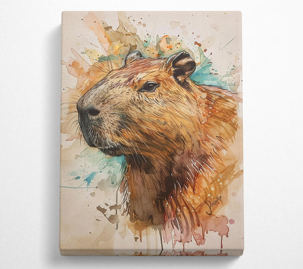  A Canvas Print of Capybara In The Wild Canvas Print