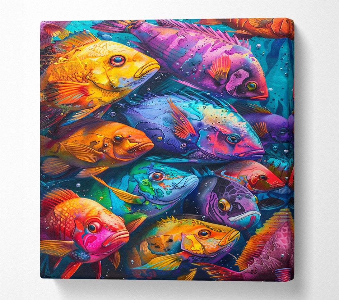  A Canvas Print of Fish Are Friends, Not Food Canvas Print