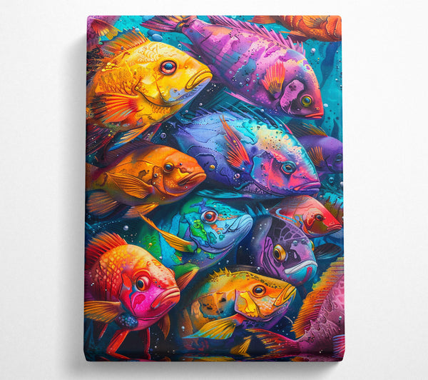  A Canvas Print of Fish Are Friends, Not Food Canvas Print