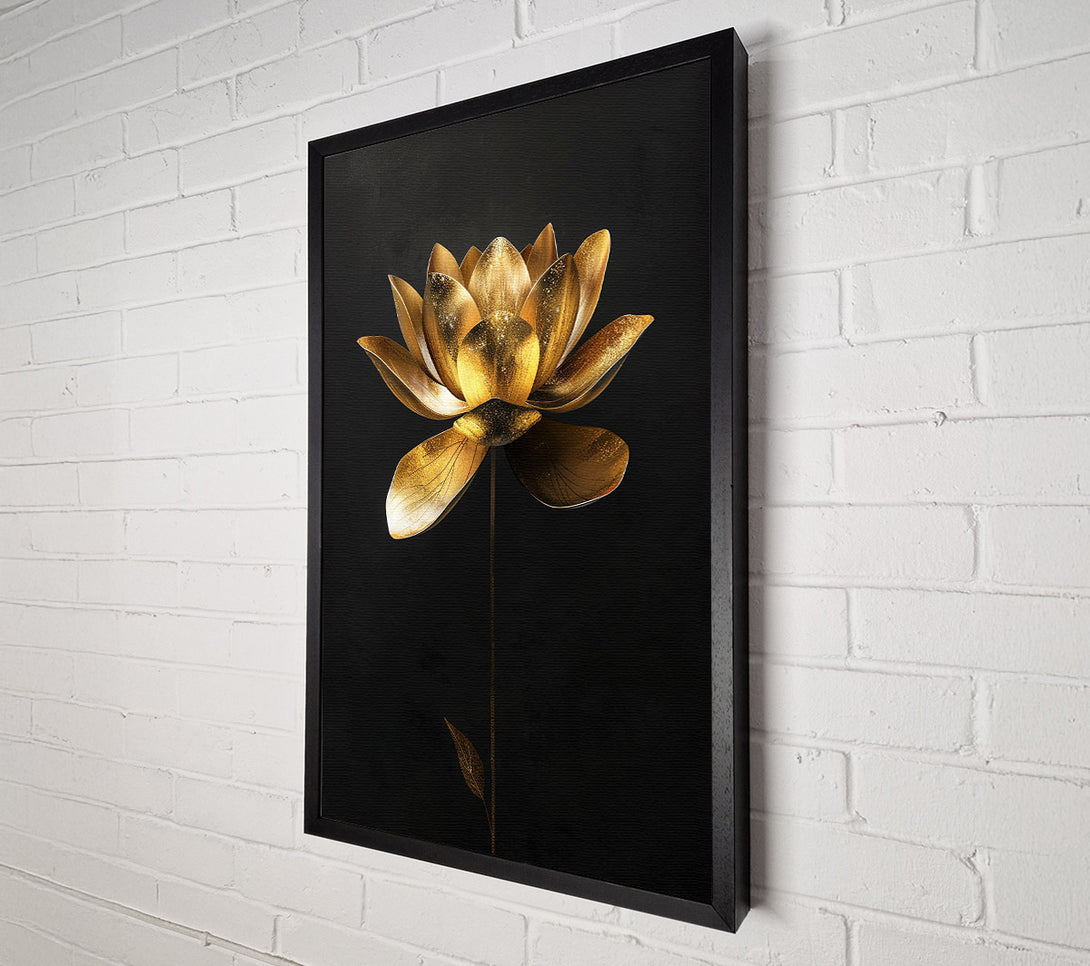  A Canvas Print of Golden Lotus Canvas Art