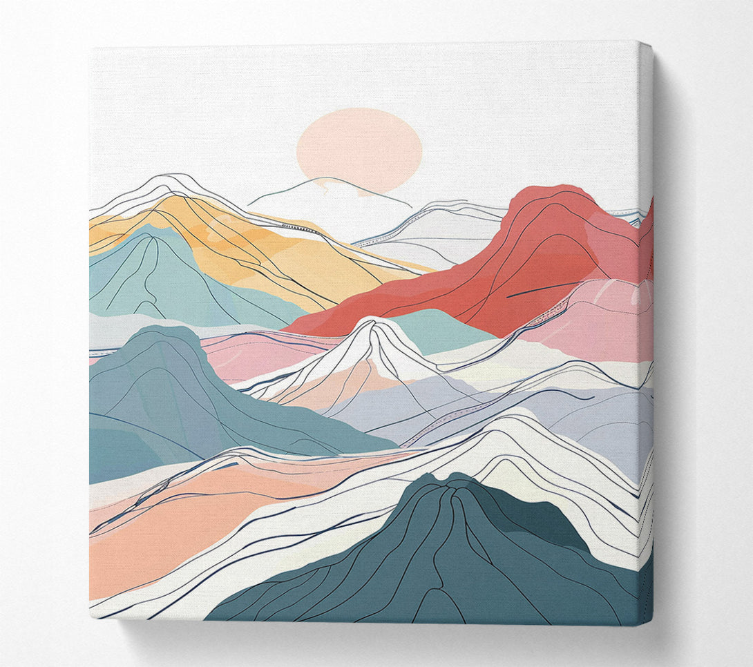  A Canvas Print of Mountain Range Canvas Print