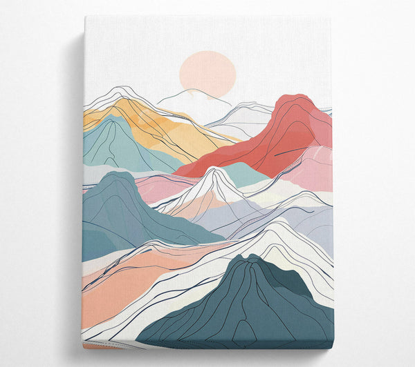  A Canvas Print of Mountain Range Canvas Print