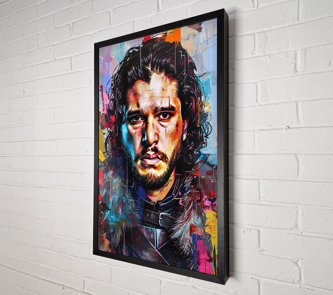  A Canvas Print of Portrait Of Jon Snow Canvas Wall Art